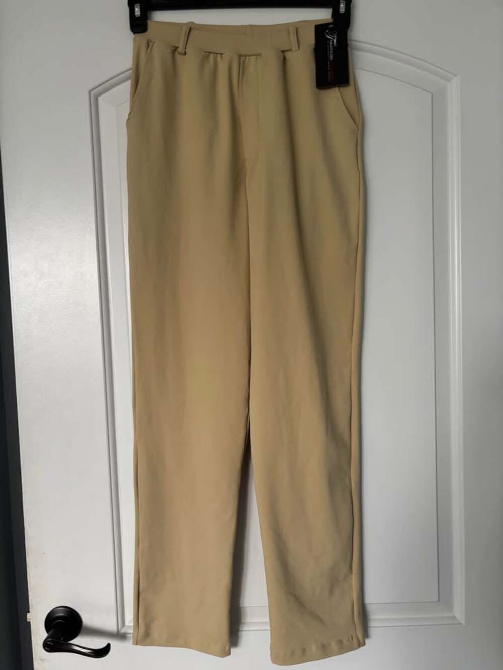 NWT Theatricals Classwear Tan Tapered Dance Pants Slacks - Size Medium